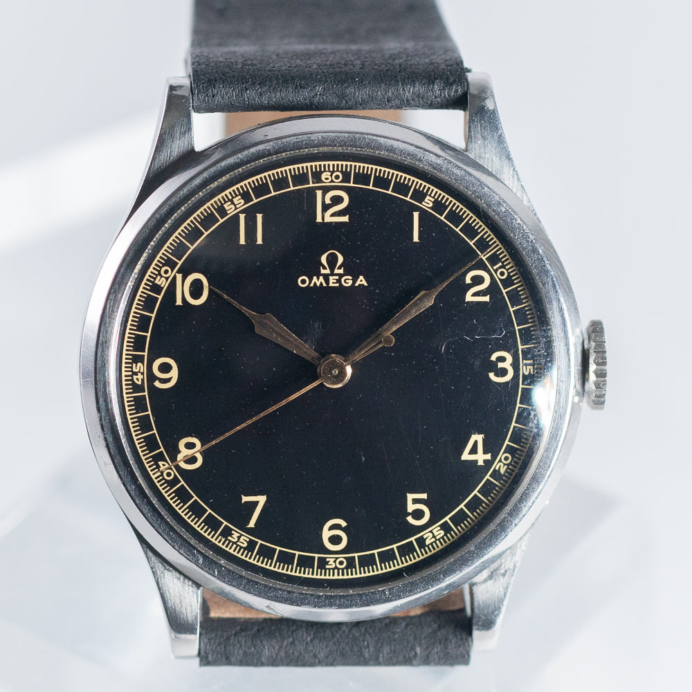 OMEGA Oversize 38mm Black Gilt dial Cal.26.5SC