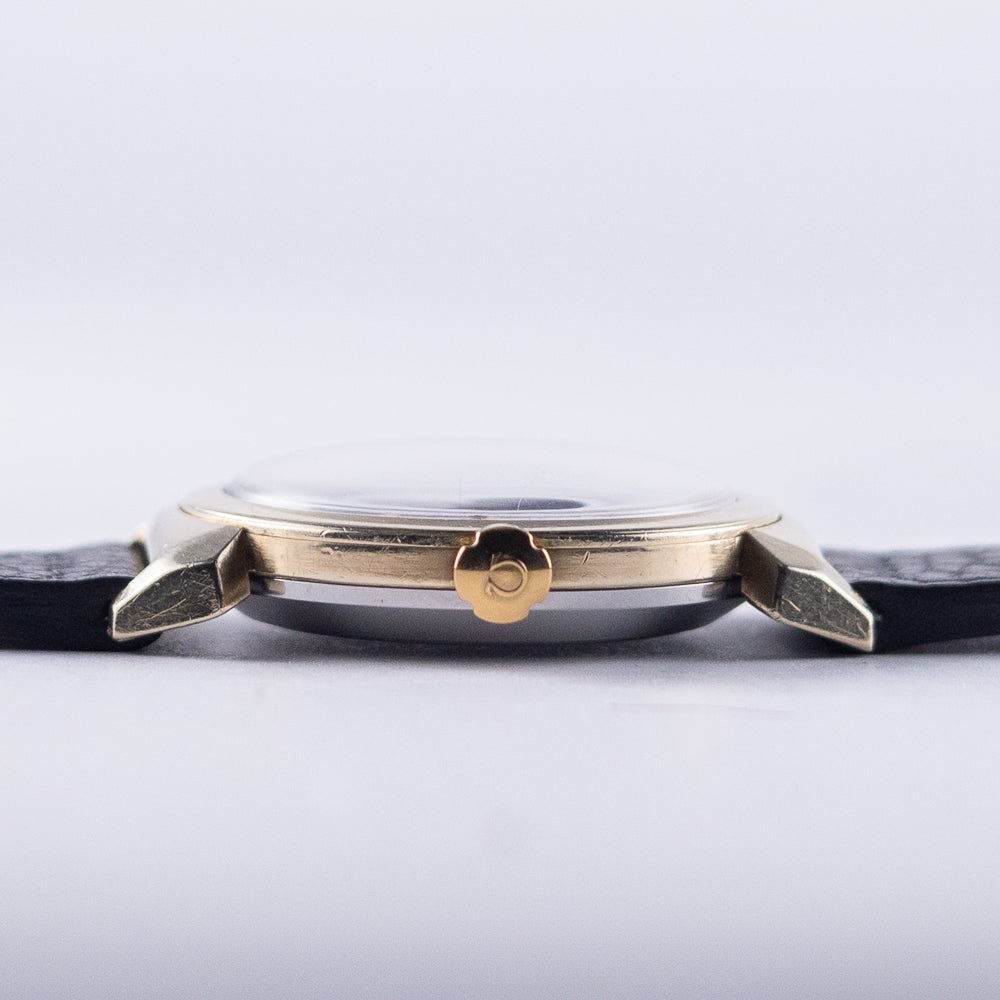 OMEGA Seamaster Ref.14350-2SC Hooded Lugs Black Gilt Dial Bumper
