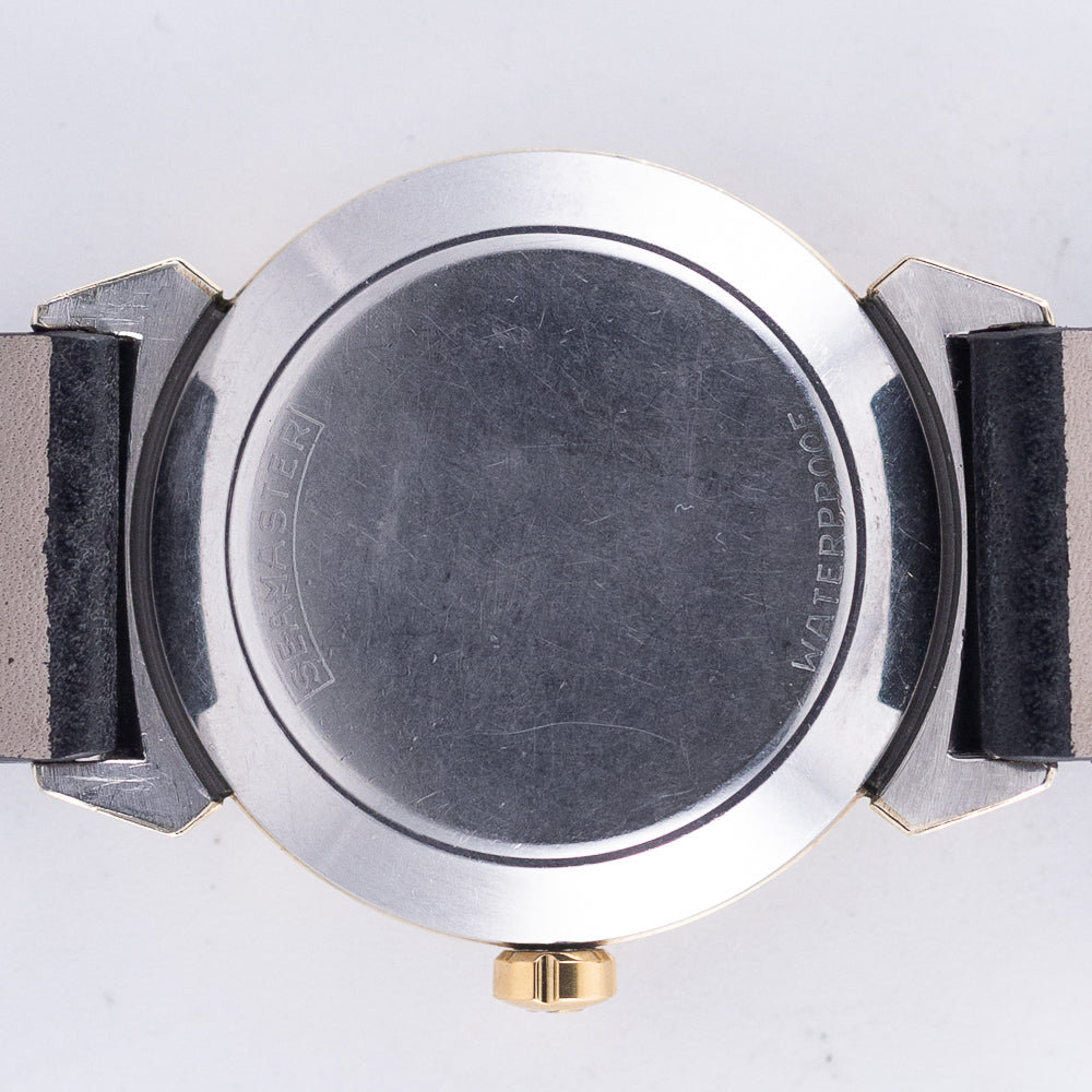 OMEGA Seamaster Ref.14350-2SC Hooded Lugs Black Gilt Dial Bumper