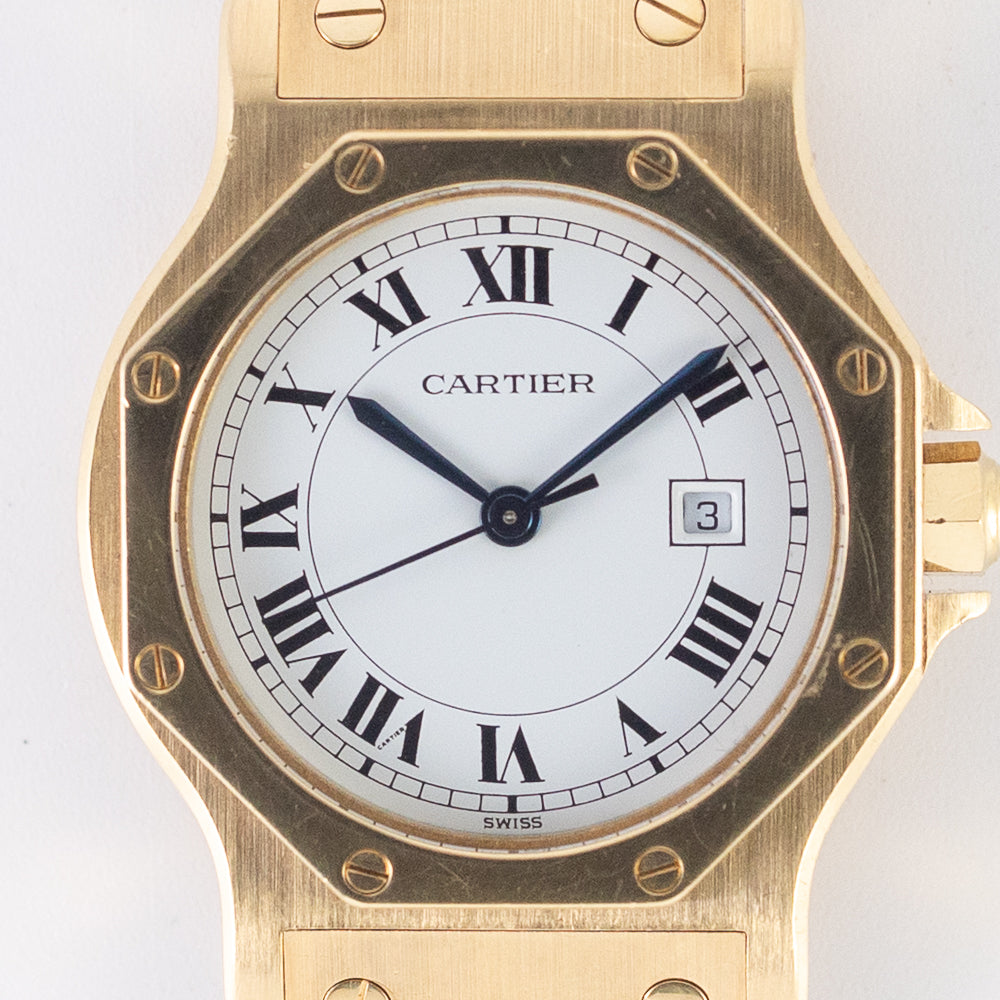 CARTIER LM SANTOS OCTAGON 18K Yellow Gold Automatic REF.2965
