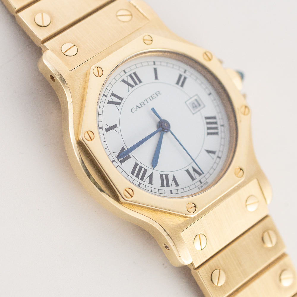 CARTIER LM SANTOS OCTAGON 18K Yellow Gold Automatic REF.2965