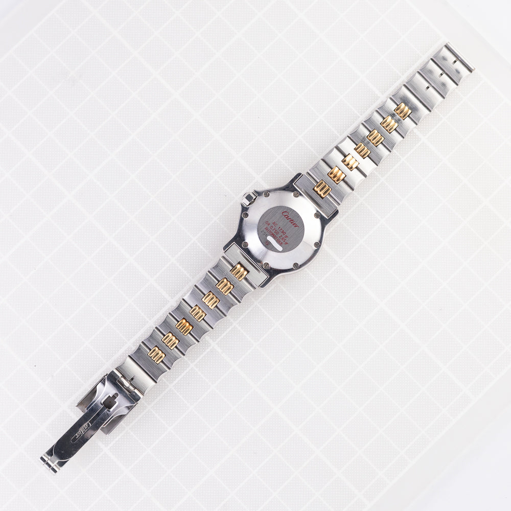 CARTIER LM SANTOS OCTAGON Automatic Ref.2966 Godron Bracelet