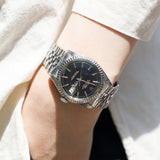 ROLEX DATEJUST Ref.1603 Glossy Black Gilt Dial