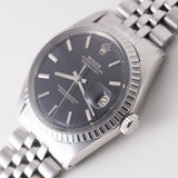 ROLEX DATEJUST Ref.1603 Glossy Black Gilt Dial