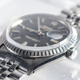 ROLEX DATEJUST Ref.1603 Glossy Black Gilt Dial
