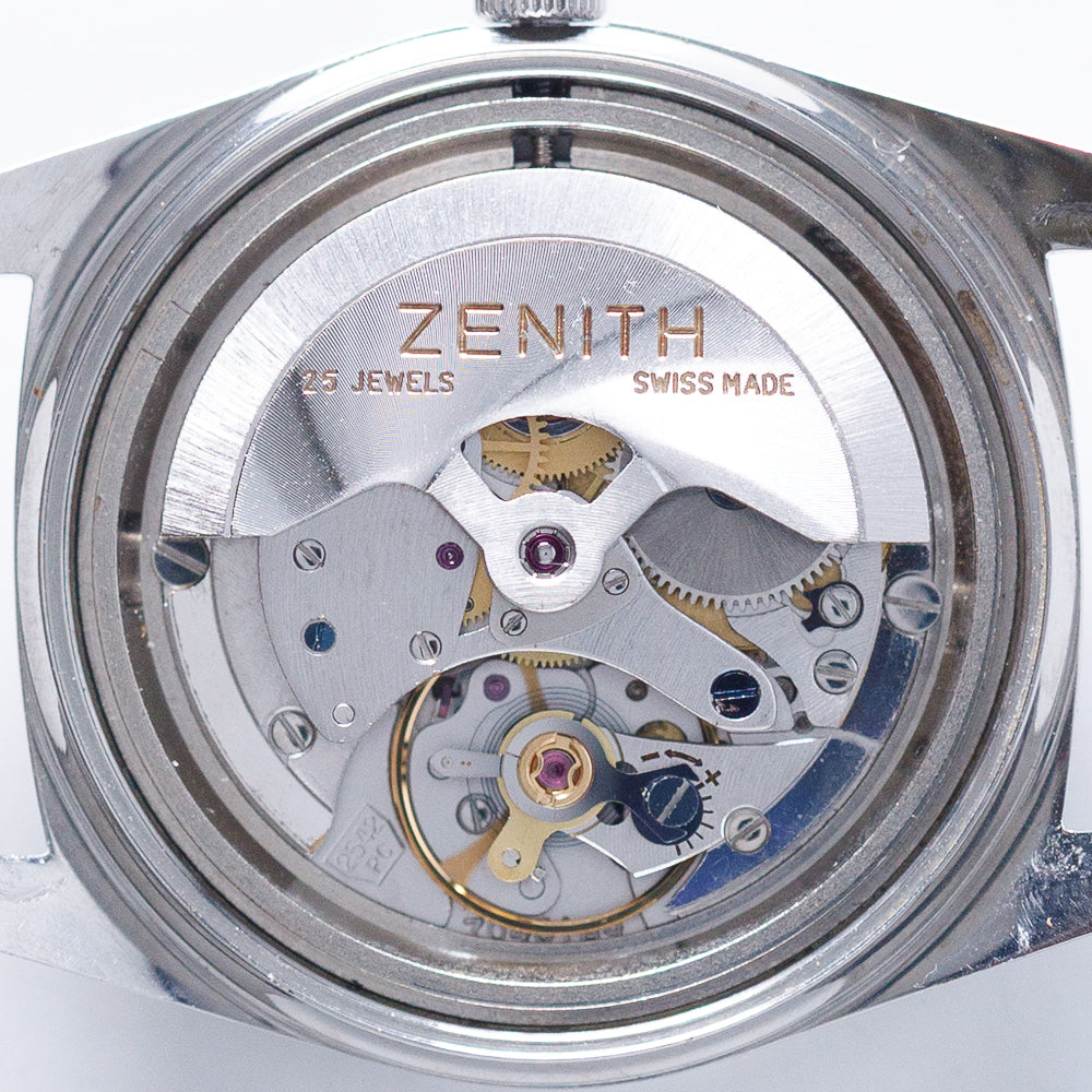 ZENITH Gray Dial Cal.2542 rare Blue Hand