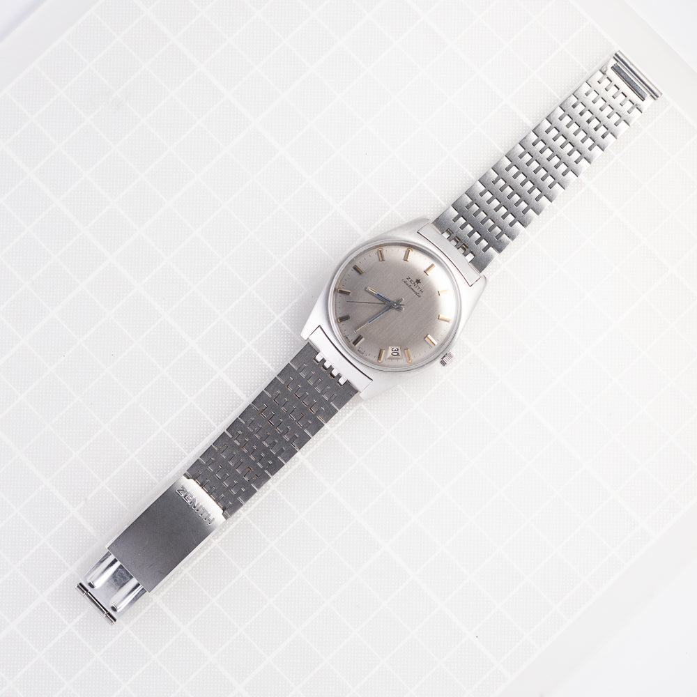 ZENITH Gray Dial Cal.2542 rare Blue Hand – TIMEANAGRAM