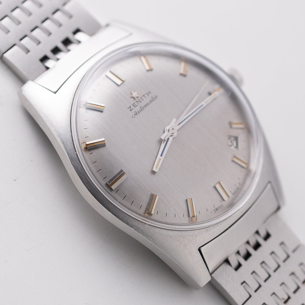 ZENITH Gray Dial Cal.2542 rare Blue Hand – TIMEANAGRAM