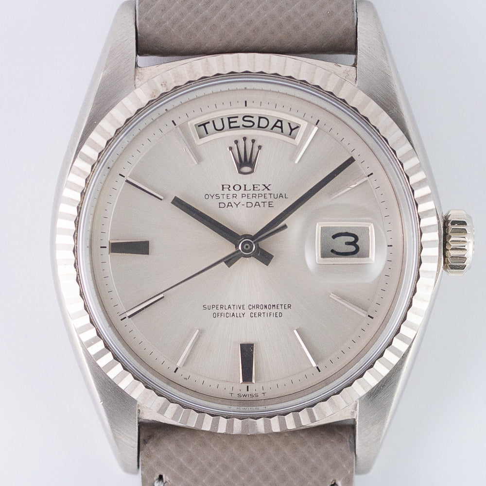 ROLEX DAY-DATE “Doorstop Dial” 18K White Gold Ref.1803 – TIMEANAGRAM