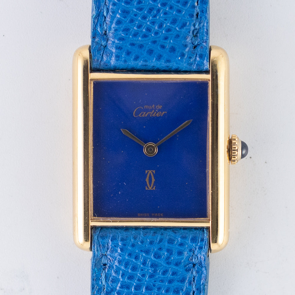 CARTIER LM MUST DE TANK LAPIS LAZURI - Like with Box
