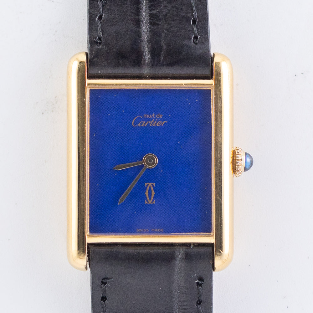 CARTIER LM MUST DE TANK LAPIS LAZURI - Like with Box