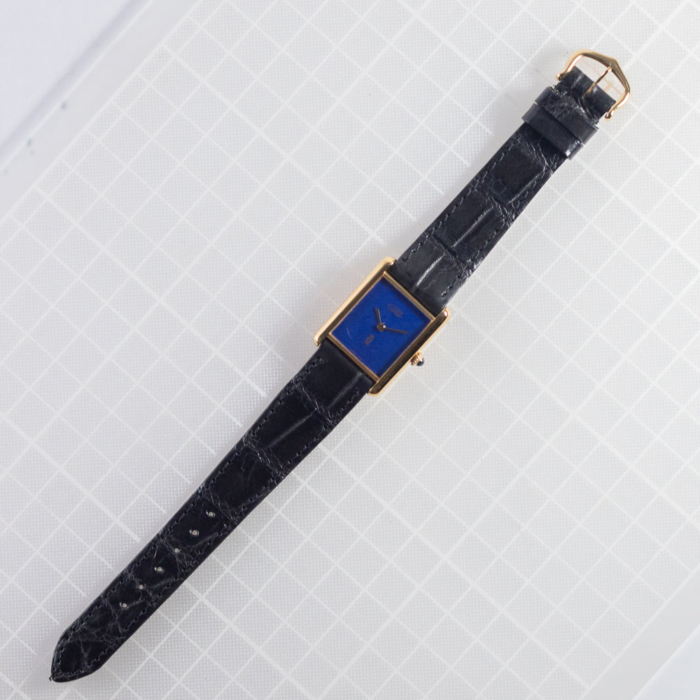 CARTIER LM MUST DE TANK LAPIS LAZURI - Like with Box