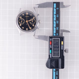ANGELUS waterploof Micro Pusher Chronograph Black Gilt Dial Cal.215