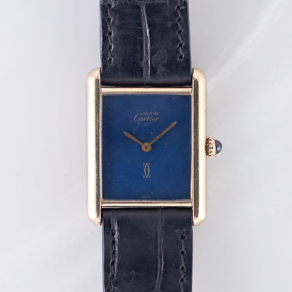 CARTIER LM MUST DE TANK LAPIS LAZURI - Like　Box and Warranty Papers