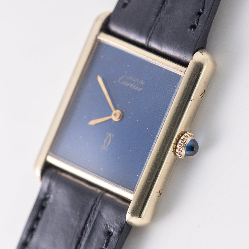 CARTIER LM MUST DE TANK LAPIS LAZURI - Like　Box and Warranty Papers
