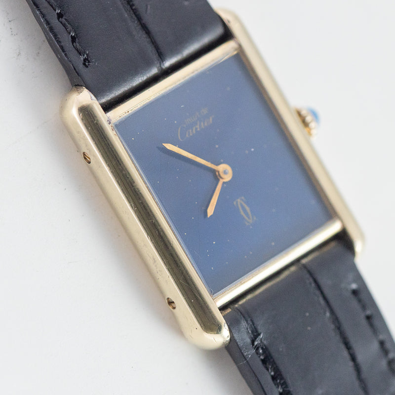 CARTIER LM MUST DE TANK LAPIS LAZURI - Like　Box and Warranty Papers