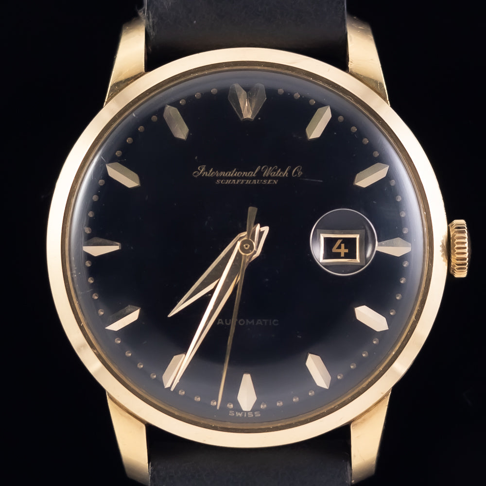 IWC Black Gilt Dial 18KYG Cal.8531