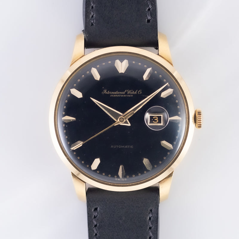 IWC Black Gilt Dial 18KYG Cal.8531