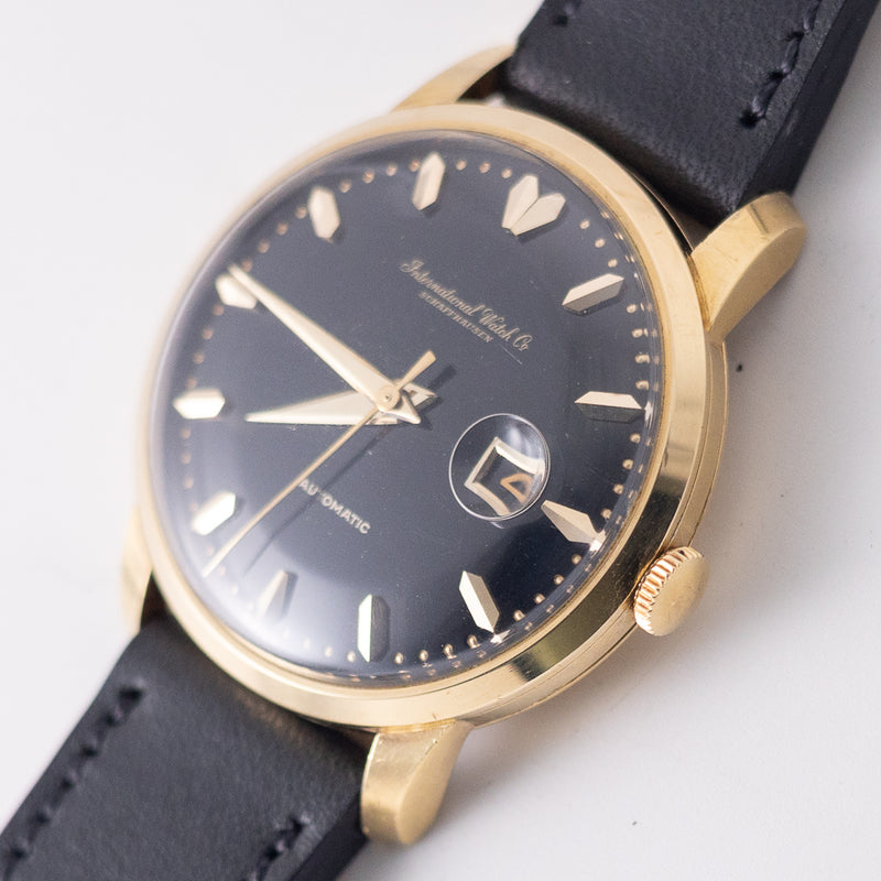 IWC Black Gilt Dial 18KYG Cal.8531