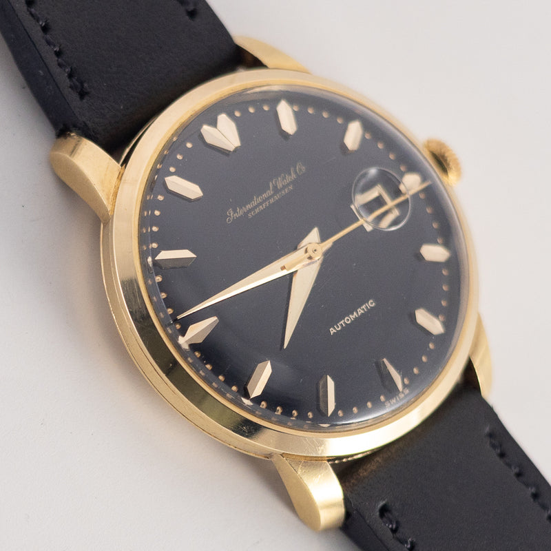 IWC Black Gilt Dial 18KYG Cal.8531