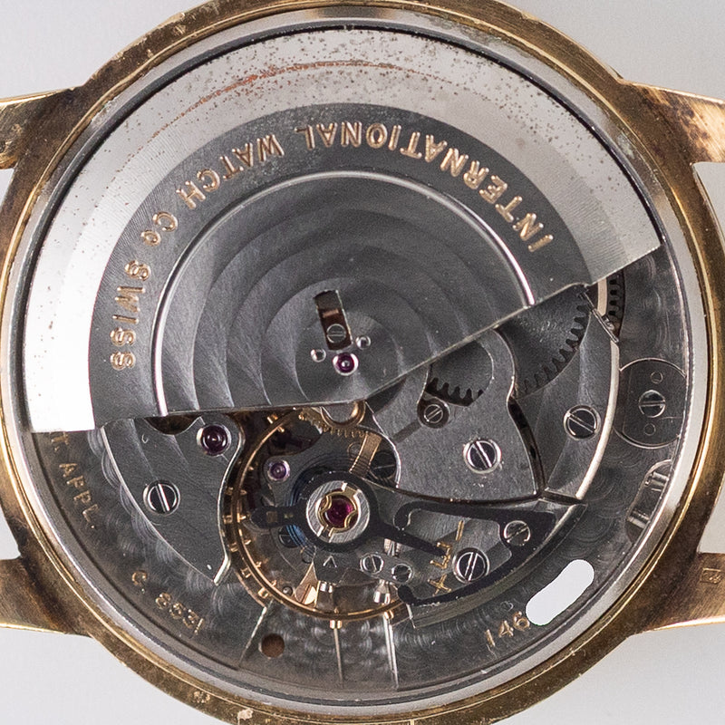 IWC Black Gilt Dial 18KYG Cal.8531