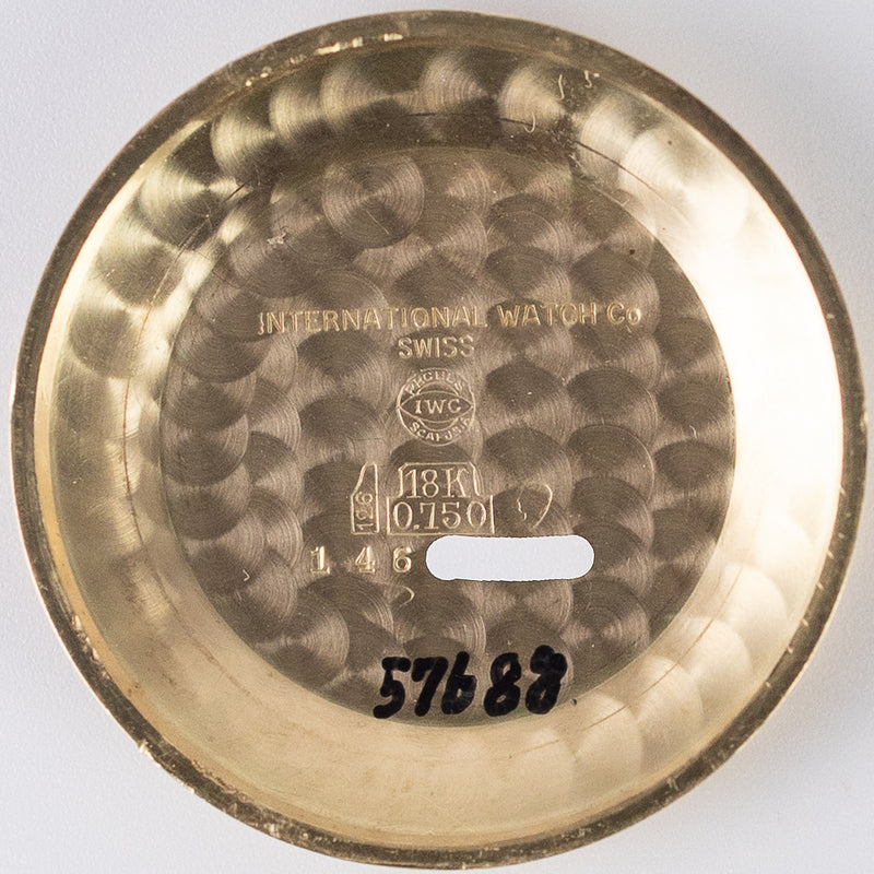 IWC Black Gilt Dial 18KYG Cal.8531