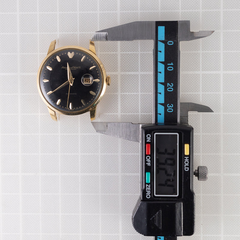 IWC Black Gilt Dial 18KYG Cal.8531