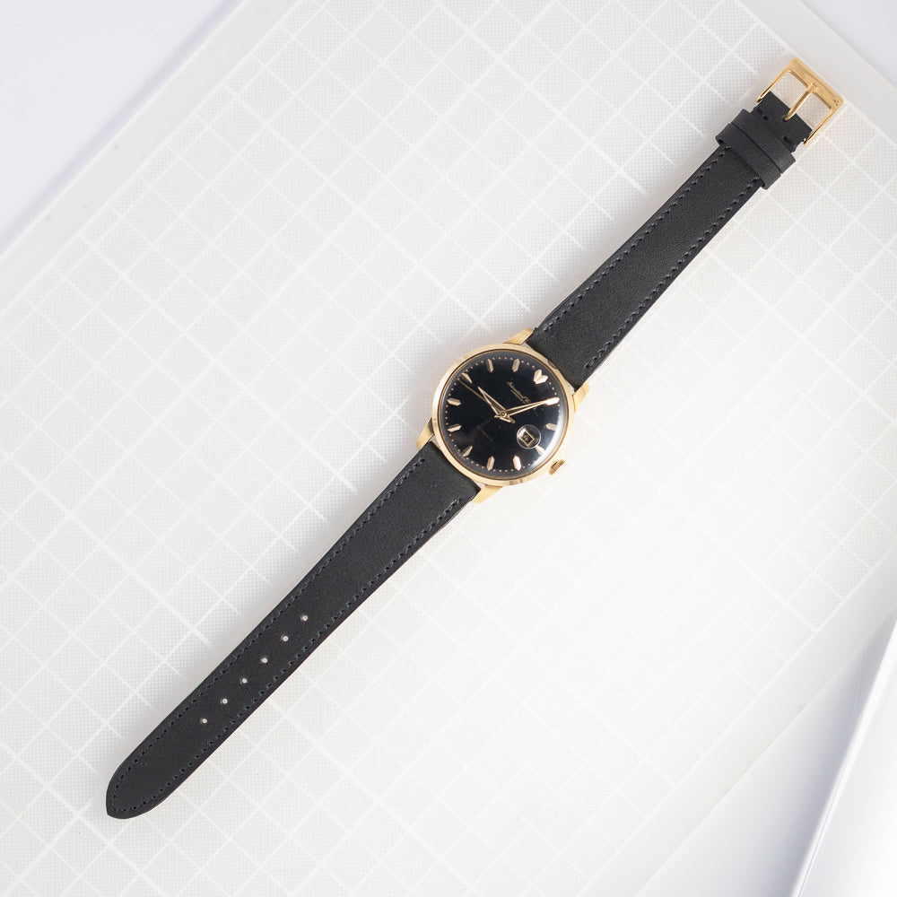 IWC Black Gilt Dial 18KYG Cal.8531