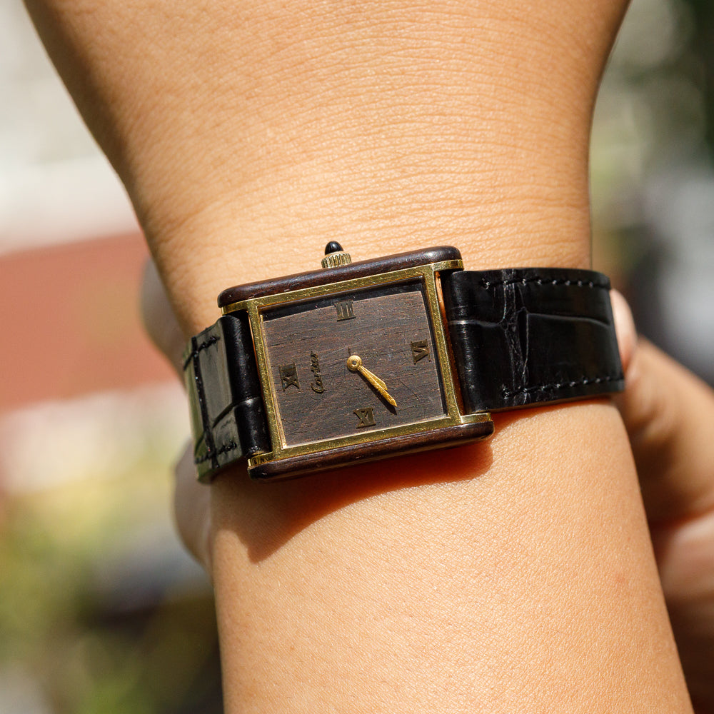 CARTIER LM Tank Organic Wood Ref.20611 1975 ~ 1976 – TIMEANAGRAM