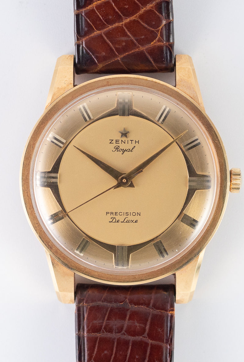 ZENITH 37mm Port Royal TYPE Dial 18KYG Ref.2101T BOX