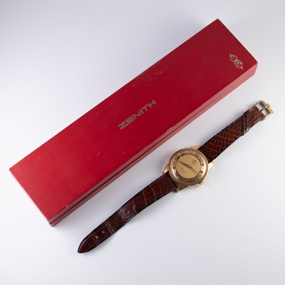 ZENITH 37mm Port Royal TYPE Dial 18KYG Ref.2101T BOX