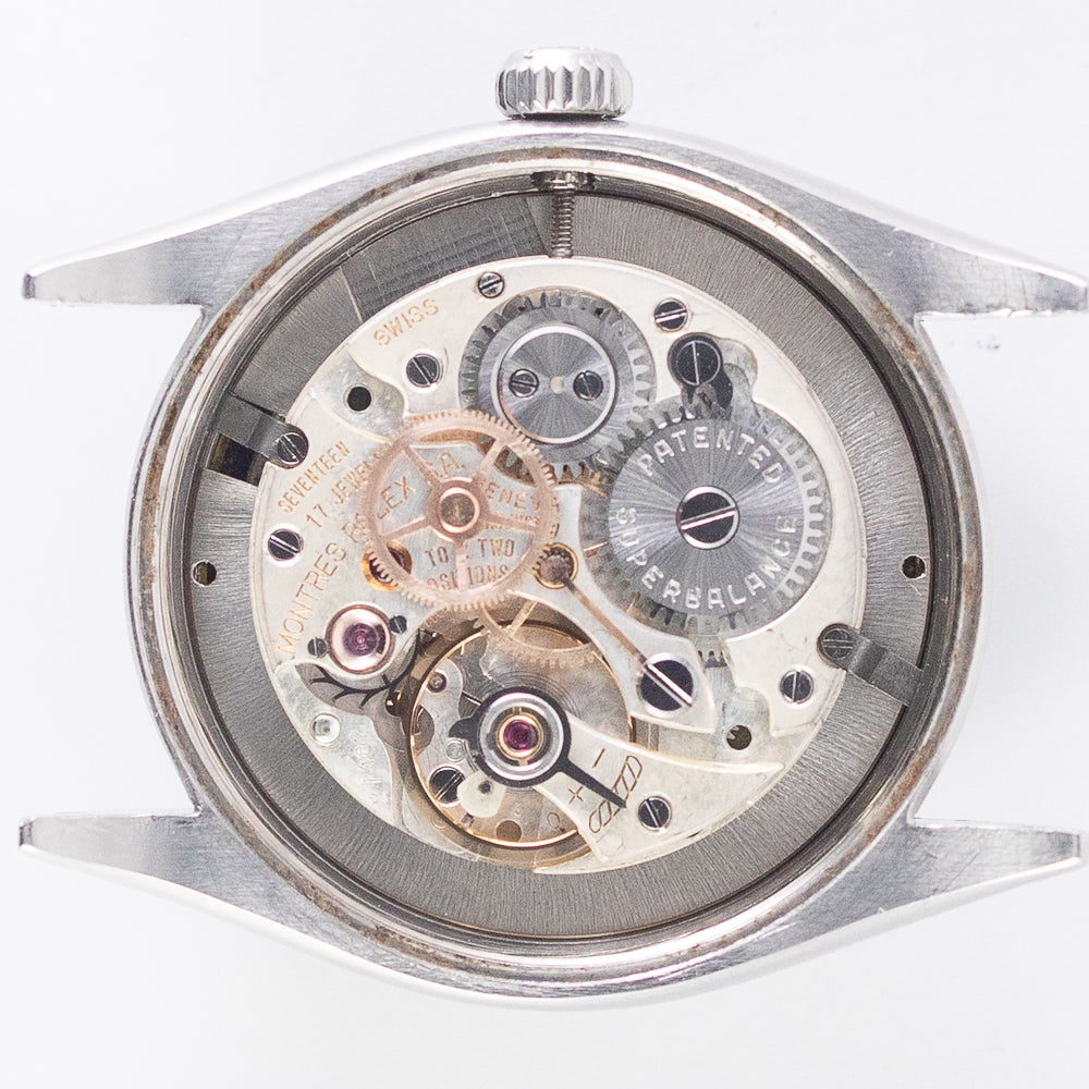 ROLEX OYSTERDATE Black Gilt Debossed Dial Ref.6294