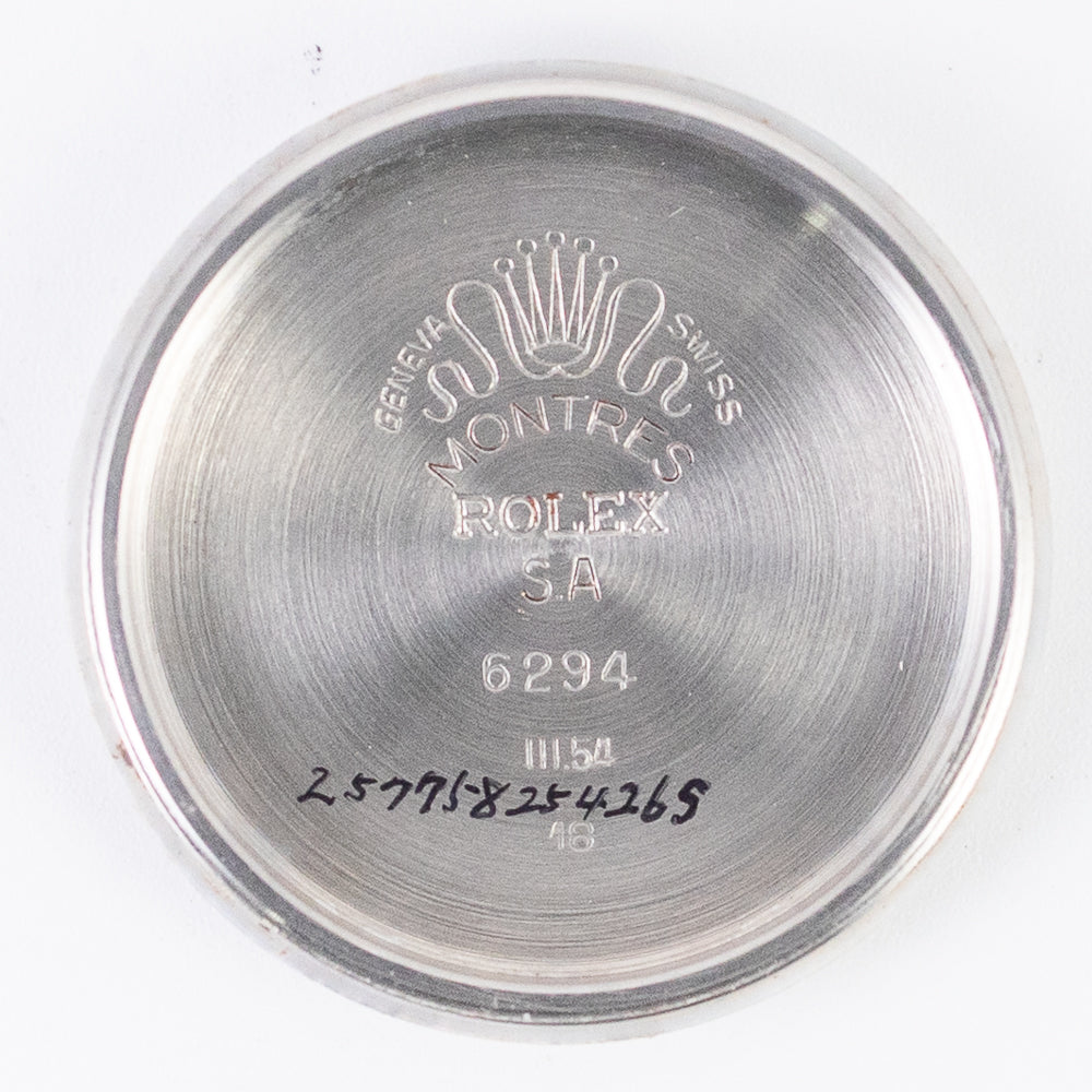 ROLEX OYSTERDATE Black Gilt Debossed Dial Ref.6294