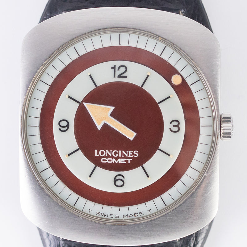 Tnewties 名入れされた懐中時計 ロングコートLサイズ　キャメル LONGINES COMET Portuguese Red Dial Ref.8475 NEW OLD STOCK BOX