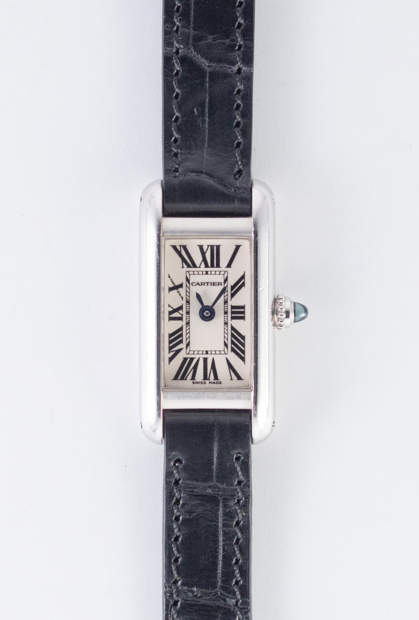 CARTIER SM TANK ALLONGEE 18K WHITE GOLD Ref.2525