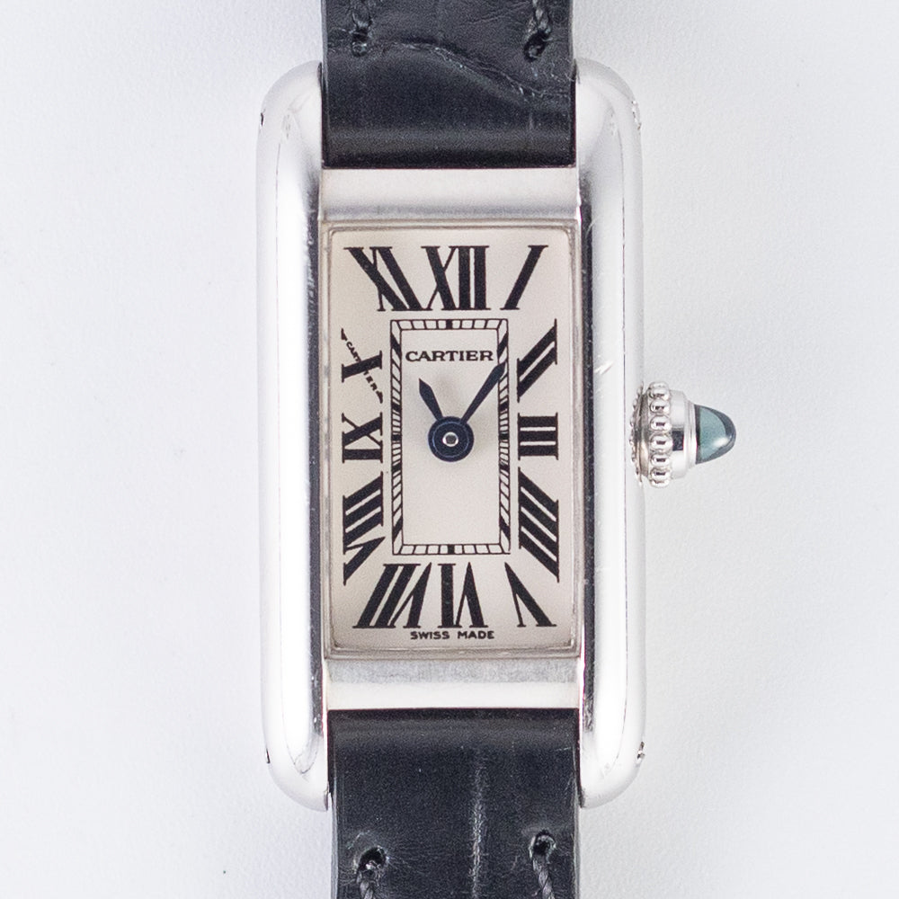CARTIER SM TANK ALLONGEE 18K WHITE GOLD Ref.2525
