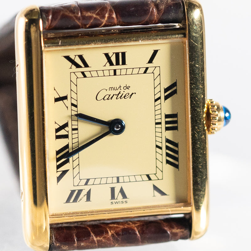 CARTIER LM MUST DE TANK REF.590005 w.BOX and Paper – TIMEANAGRAM