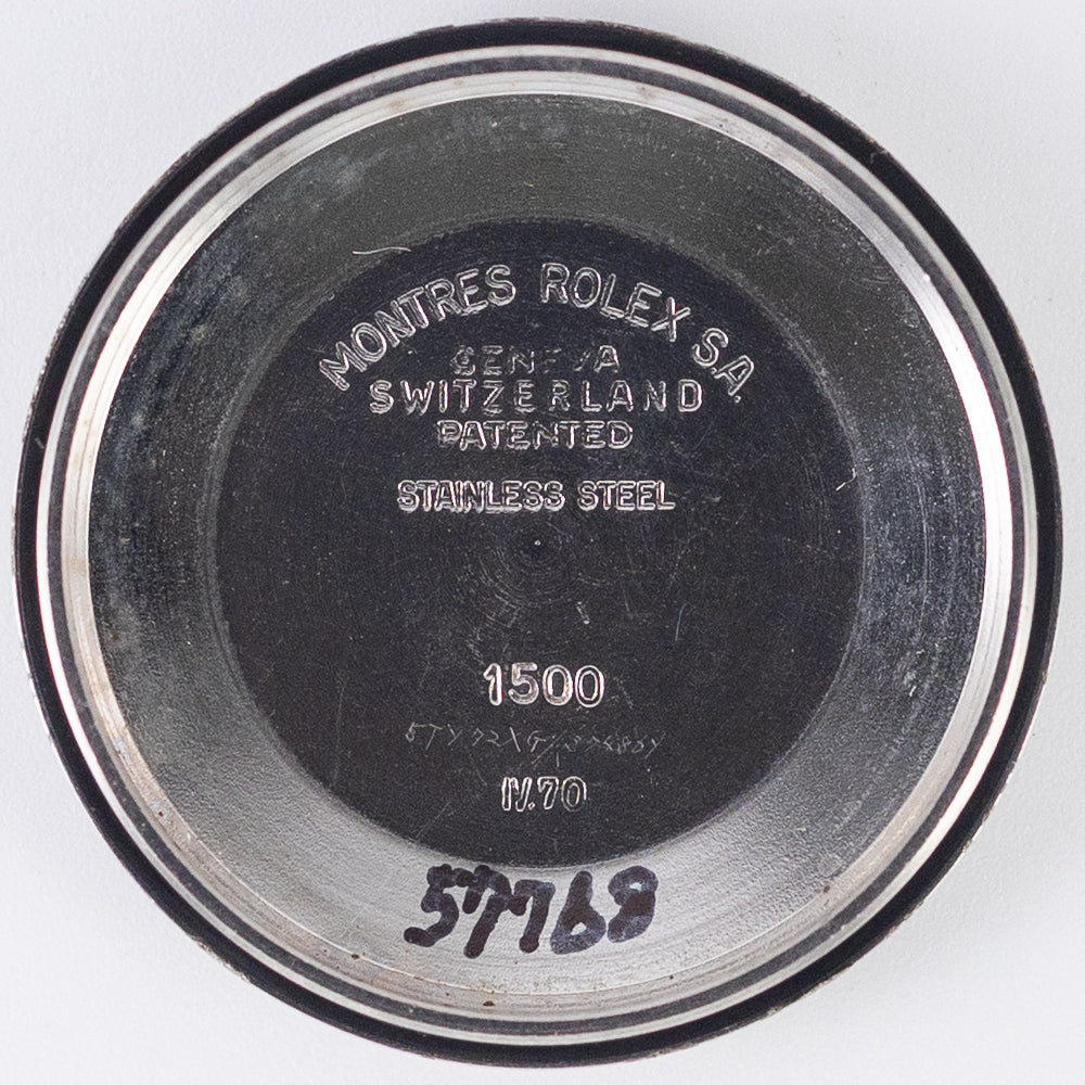 ROLEX OYSTER PERPETUAL DATE Black Gilt Dial Ref.1500