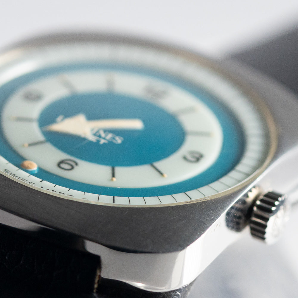 LONGINES COMET Blue Dial Ref.8475  NEW OLD STOCK Tag