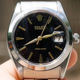 ROLEX OYSTERDATE Black Gilt No Lum Re.6694