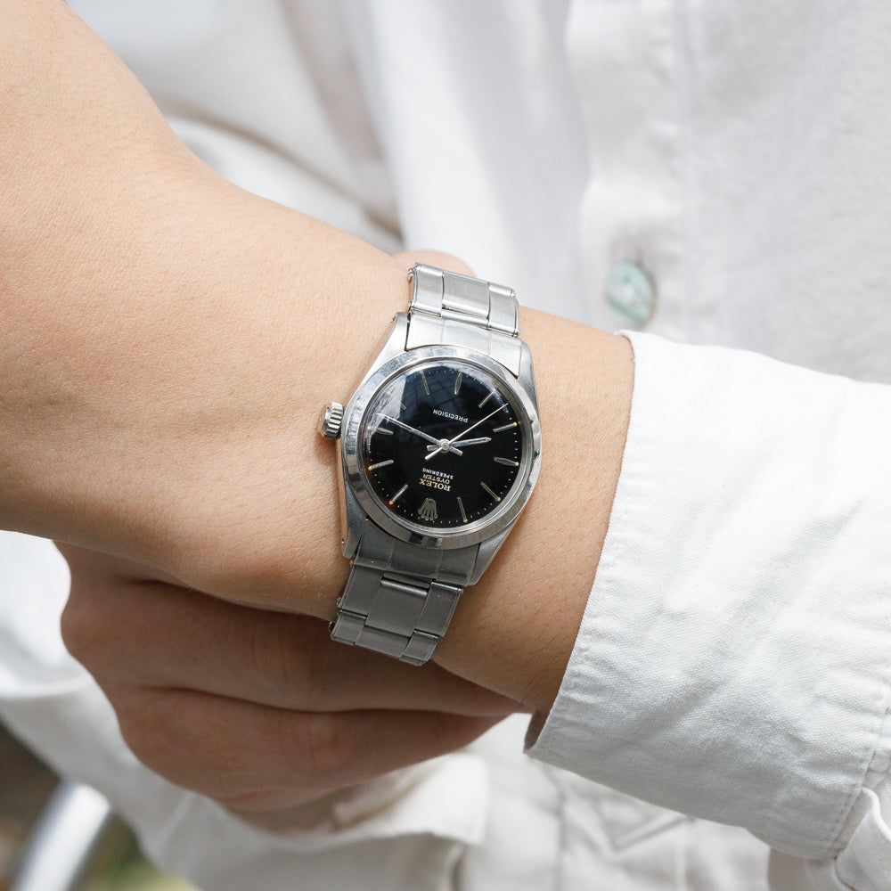 ROLEX OYSTER SPEEDKING Black Gilt Dial Ref.6430