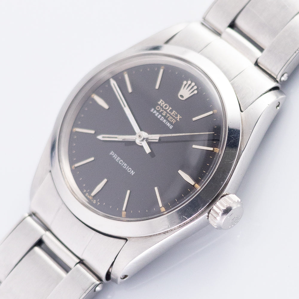 ROLEX OYSTER SPEEDKING Black Gilt Dial Ref.6430