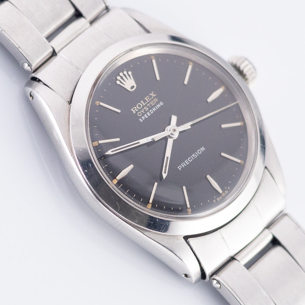ROLEX OYSTER SPEEDKING Black Gilt Dial Ref.6430