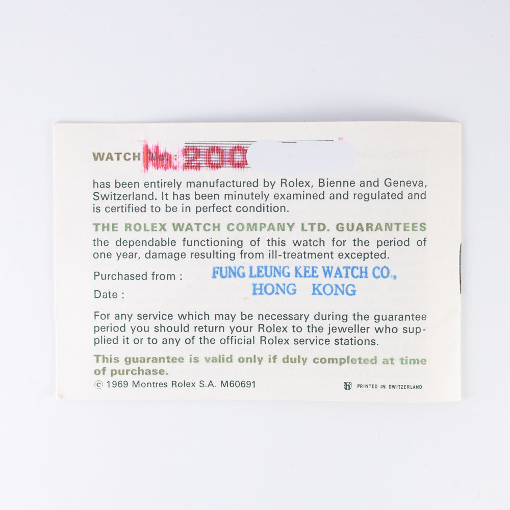 ROLEX OYSTERDATE NOS Ref.6694 BOX WARRANTY PAPER