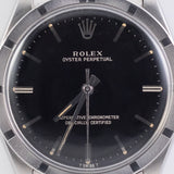 ROLEX OYSTER PERPETUAL Black Gilt Dial  Ref.1007  BOX and Paper