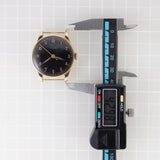 LONGINES Cal.27.0 14K Yellow Gold Black Gilt Dial