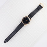 LONGINES Cal.27.0 14K Yellow Gold Black Gilt Dial