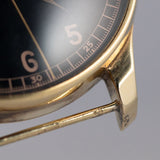 LONGINES Cal.27.0 14K Yellow Gold Black Gilt Dial