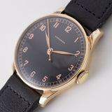 LONGINES Cal.27.0 14K Yellow Gold Black Gilt Dial
