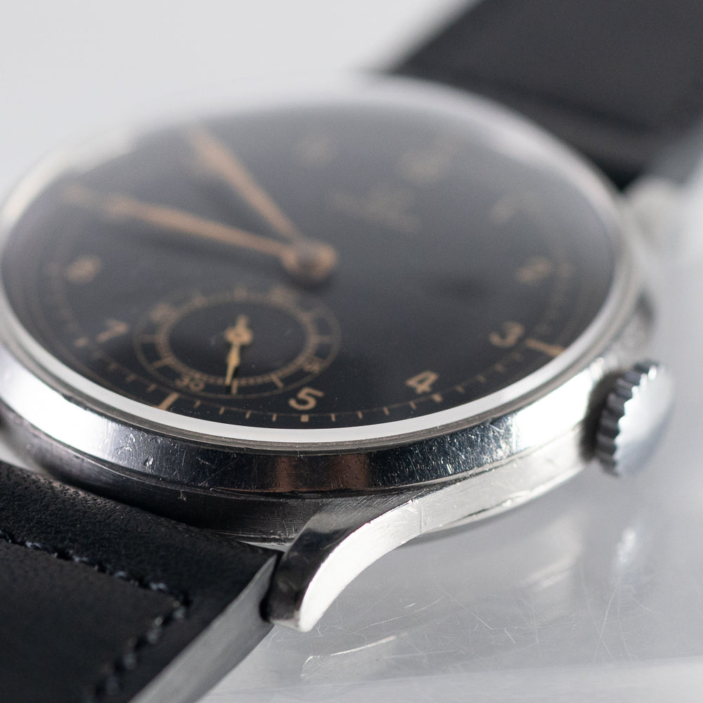 OMEGA Oversize 37.5mm Two Tone Black Gilt dial Cal.26.5SOB